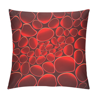 Personality  Vector Red Abstract Background. Pillow Covers