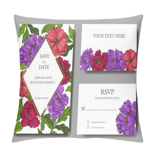 Personality  Peony Floral Botanical Flowers. Engraved Ink Art. Wedding Background Card Floral Decorative Border. Pillow Covers