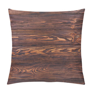 Personality  Brown Colored Wooden Texture Background. Pillow Covers