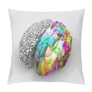 Personality  Left And Right Brain Concept Perspective Pillow Covers