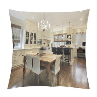 Personality  Kitchen With White Cabinetry Pillow Covers