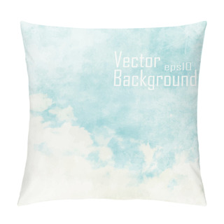 Personality  Water Color Like Cloud On Old Paper Texture Background. Vector. Pillow Covers