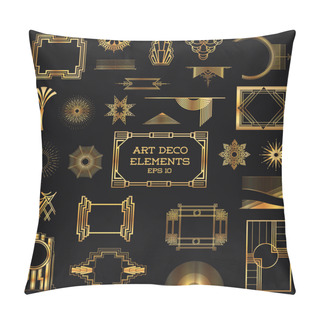 Personality  Art Deco Vintage Frames And Design Elements Pillow Covers