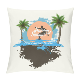 Personality  Palm Trees With Supfer Pillow Covers