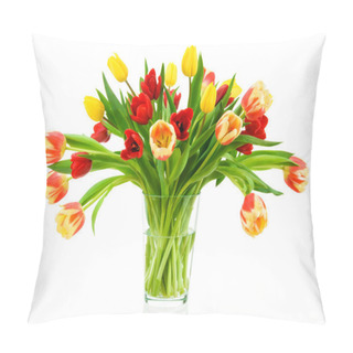Personality  Perfect Bouquet Of Tulips In A Vase Pillow Covers