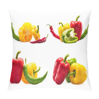 Personality  Collection Of Chili And Bell Peppers  Pillow Covers