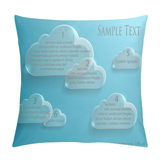 Personality  Business Template On Cloud Shapes Pillow Covers