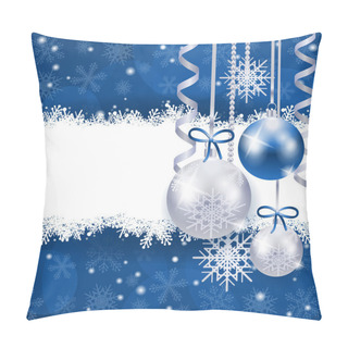 Personality  Christmas Background With Balls Pillow Covers