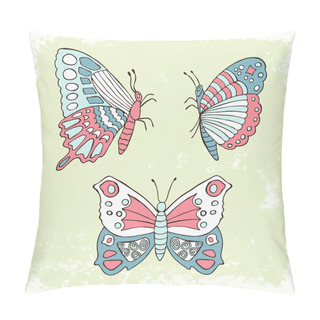 Personality  Butterfly Hand Drawn Set Pillow Covers