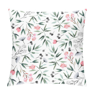 Personality  Isolated On White Background Seamless Pattern With Flora For Your Design, Wallpaper, Textile, Wrapping Paper And Other.  Pillow Covers