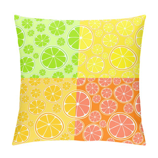 Personality  Vector Background With Citrus. Pillow Covers