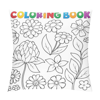 Personality  Coloring Book Flower Topic 8 Pillow Covers