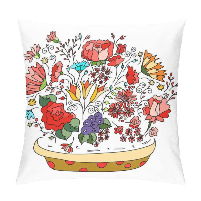 Personality  Beautiful doodle art flowers. pillow covers
