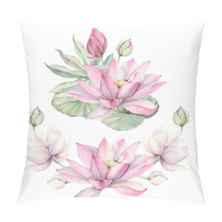 Personality  Watercolor Flowers Set In Vintage Style. Pillow Covers