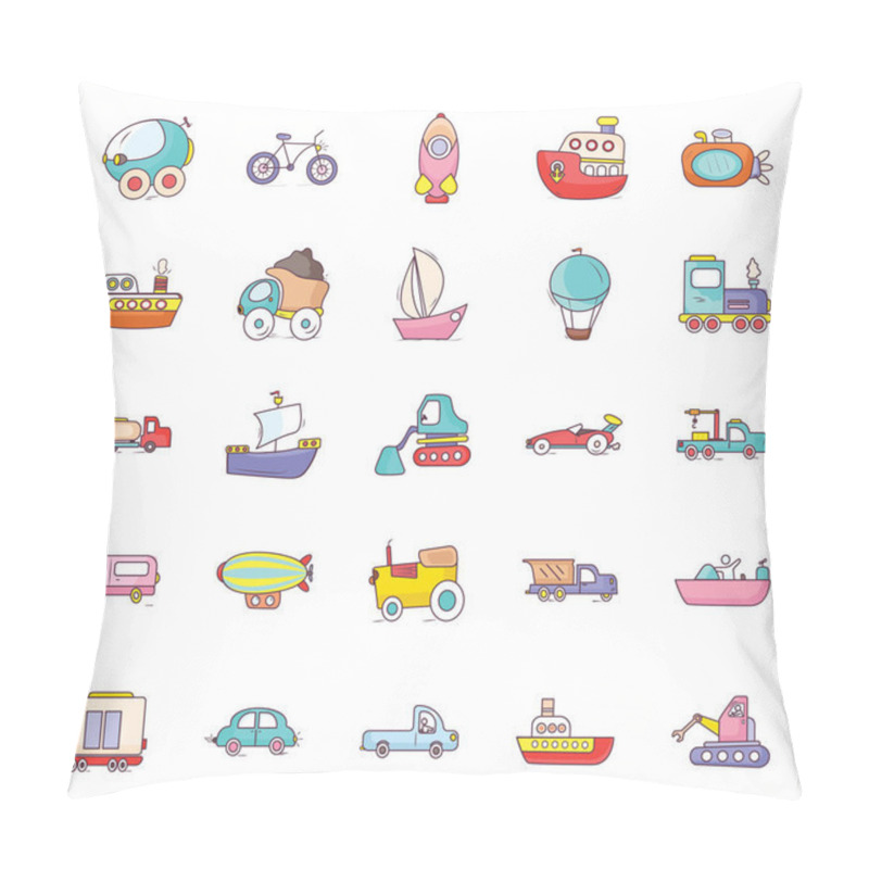 Personality  Delivery transport cartoon style icons having editable quality and cool designs which can be useful to your online automobile icons designs, grab this pack by clicking on the download link. pillow covers