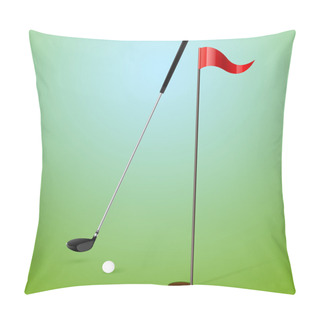Personality  Sport, Golf. Vector Illustration Pillow Covers