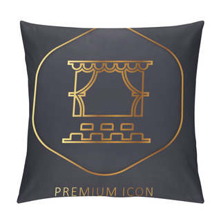 Personality  Audience Golden Line Premium Logo Or Icon Pillow Covers