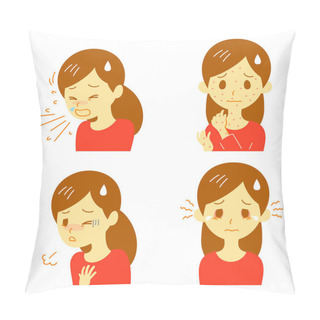 Personality  Allergic Reactions Vector File Pillow Covers