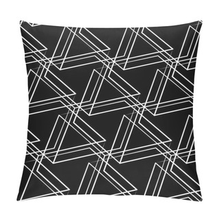 Personality  Grid, Mesh Seamless Monochrome Pattern  Pillow Covers