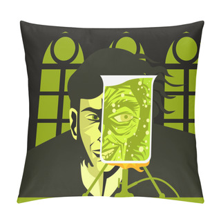 Personality  Doctor Jekyll And Mister Hyde Test Lab Experiment Tube Poster Pillow Covers