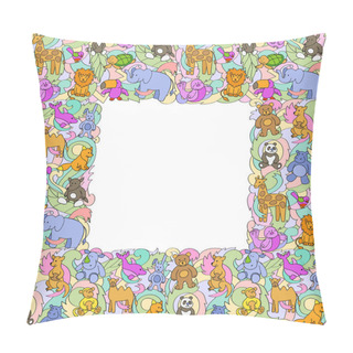 Personality  Animal Toys Seamless Frame Pattern Pillow Covers
