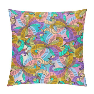 Personality  Floral Colorful Vector Seamless Pattern. Hand Drawn Vintage Pillow Covers