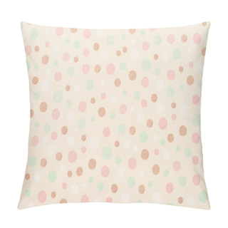 Personality  Set Of Different Sized Colored Circles On Beige Pillow Covers