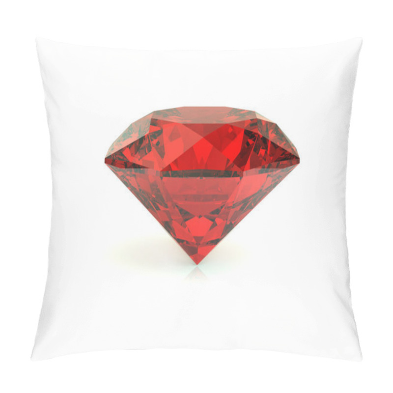 Personality  Red diamond on white background pillow covers