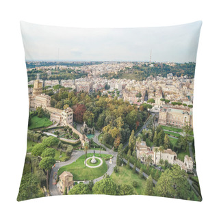 Personality  Gardens Of Vatican Near Historical Buildings In Italy  Pillow Covers
