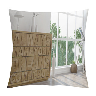 Personality  Modern Bright Interior. 3D Render Pillow Covers