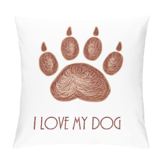 Personality  Dog Paw Sign Pillow Covers