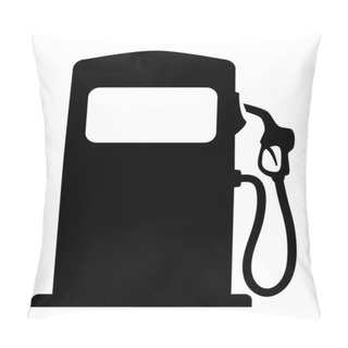 Personality  Vector Silhouette Of Gas Pump Pillow Covers