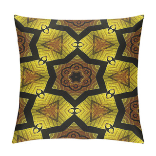 Personality Abstract Kaleidoscopic Pattern With Stylized Flower Pillow Covers