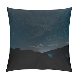 Personality  Milky Way Rise In Dark Forest At Night  Pillow Covers