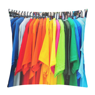 Personality  Colorful T-shirt With Hangers Pillow Covers