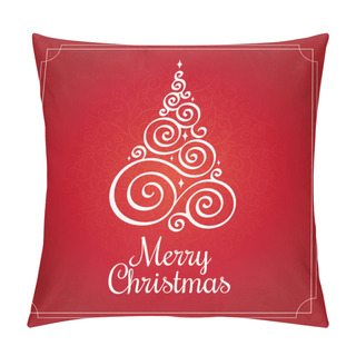 Personality  Christmas Card With Christmas Tree Pillow Covers
