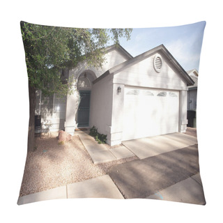 Personality  Modest Home With Rock Yard Southern Community Of Phoenix Arizona Pillow Covers