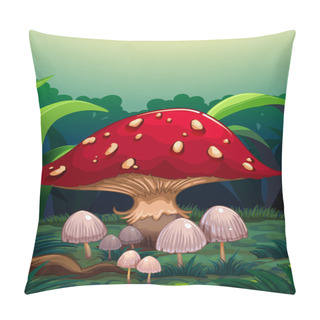 Personality  A Big Red Mushroom Pillow Covers