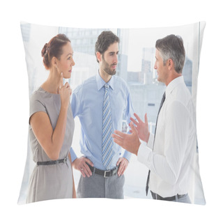 Personality  Businessman Chatting With Co-worker Pillow Covers