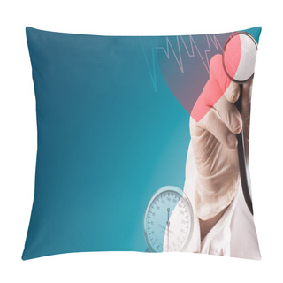 Personality  Medical Collage With Doctor And Stethoscope Pillow Covers