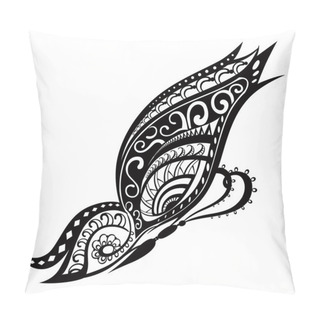 Personality  Butterfly With Ornaments In Polynesian Style Pillow Covers