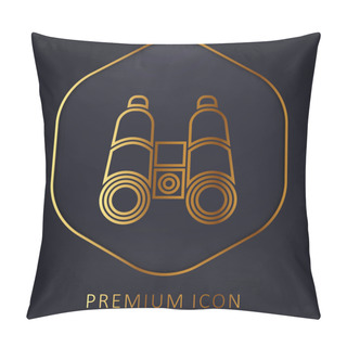 Personality  Binocular Golden Line Premium Logo Or Icon Pillow Covers