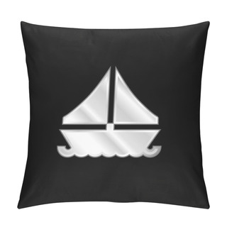Personality  Boat Silver Plated Metallic Icon Pillow Covers