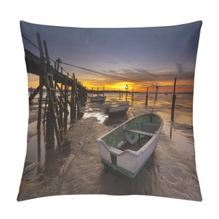 Personality  Sunset Coastal Scene Of Poole Harbour Pillow Covers