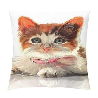 Personality  Kitten. Pillow Covers