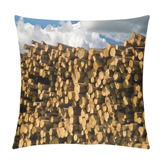 Personality  Stacks Of Pine Logs Pillow Covers