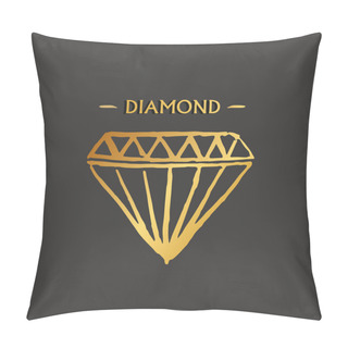 Personality  Diamond Logo Design.Isolated Element Pillow Covers