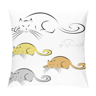 Personality  Cute Cat Pillow Covers