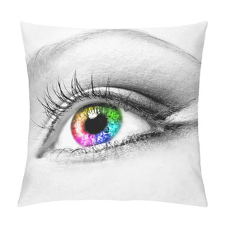 Personality  Close-up Of Beautiful Womanish Eye Pillow Covers