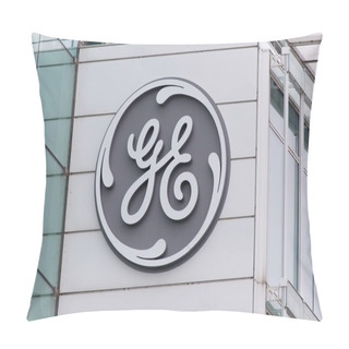 Personality  New General Electric Logo In Baden, Switzerland Pillow Covers